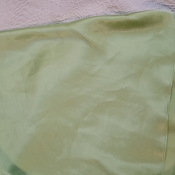 Delicates brand green slip dress nightgown lace sequin details size large - Picture 16 of 17